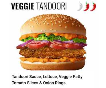 VEGGIE TANDOORI BURGER